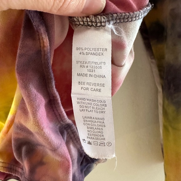 Heart and Hips Tie Dye Turtleneck Bodysuit - Picture 3 of 4